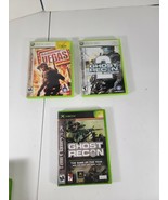 3 Tom Clancy Xbox 360 Game Lot Ghost Recon, Warfight, Cell Rainbow Six S... - $27.57 CAD