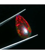 Natural Ethiopia Black Fire Opal Pear Shape Loose Cabochon For Jewelry M... - $1,596.10 MXN