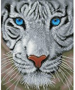 DIY Diamond Dotz White Magic Tiger Wild Facet Art Bead Wall Hanging Pict... - £32.01 GBP