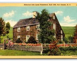 Historic John Lyonss Homestead Port Chester New York NY UNP Linen Postca... - £2.35 GBP