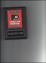 PHILADELPHIA FLYERS STANLEY CUP PLAQUE CHAMPIONS CHAMPS HOCKEY NHL - $4.94
