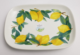 Ceramiche NOI Serving Plate Lemons Rectangle 10&quot; x 7&quot; Italy - £31.15 GBP
