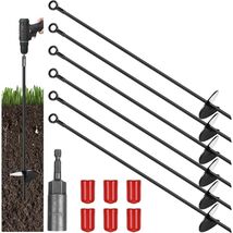 6Pc 30" Ground Anchors Heavy Duty Screw-in Trampoline Stakes Camping She... - $77.39