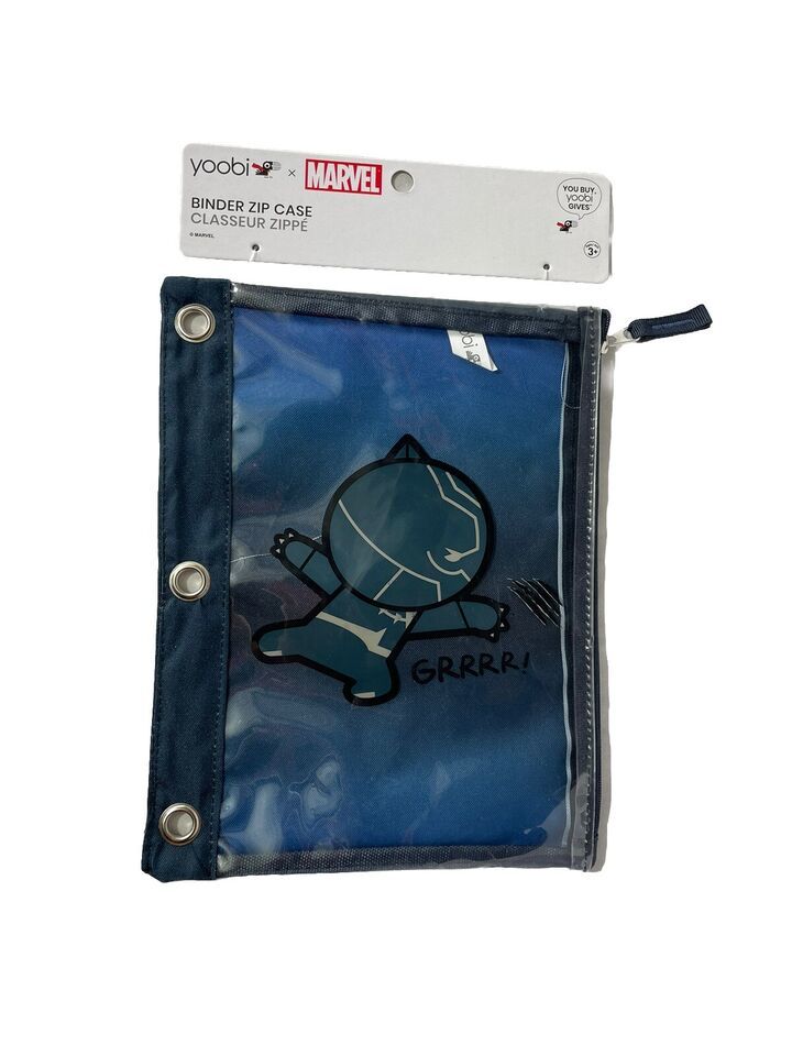 Yoobi Grrrr Binder Zip Case For 3 Ring Binder Blue Zip Up New With Tags - $5.00
