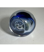 Jim Karg Swirl Paperweight Spiral Art Glass Abstract Face Signed 3” - $62.21 CAD