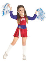 DELUXE CHEERLEADER GIRLS HALLOWEEN COSTUME CHILD SIZE SMALL 4-6 - $15.72
