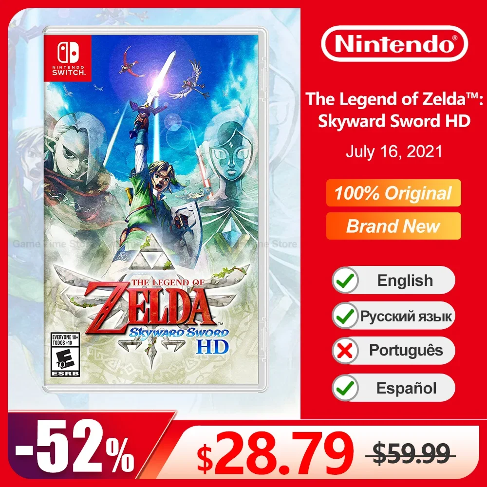The Legend of Zelda Skyward Sword HD Nintendo Switch Game Deals 100% Off... - $51.84
