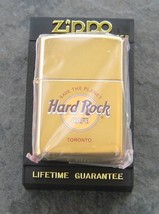 Hard Rock Cafe TORONTO, Canada Zippo Lighter 1998 Polished Brass - $659.09 MXN