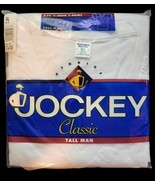 Vintage 90s Jockey Classic Tall Man XL 46-48 V-Neck White T-Shirt 2 Pack... - $83.34 CAD
