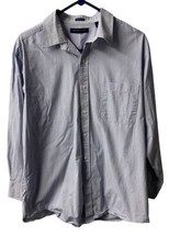 Tommy Hilfiger Shirt Mens 16.5  32/33 Blue White Checked ButtonDown Career - £12.27 GBP