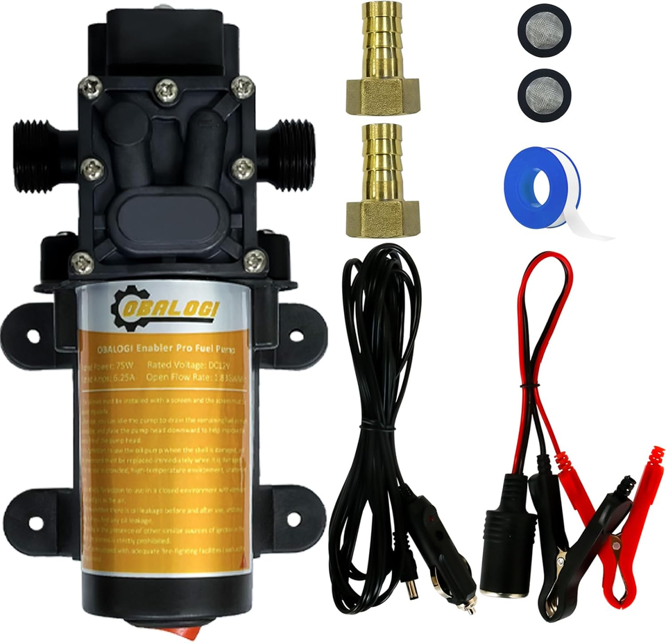 12V DC Electric Fuel Transfer Pump, Transfers up to 110 Gallons of Gasol... - $102.32
