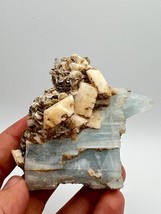 Terminated Aquamarine bilateral with Feldspar  + Mica + Black Tourmaline... - $178.20