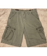 mens ROCK REVIVAL Modelo cargo shorts Slim 36/24 Flap Pockets embroidered - £34.40 GBP