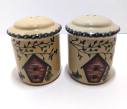 Vintage Bird House Salt And Pepper Shaker Set Multicolor 3&quot; Tall - Includes plug - $18.95