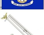 Moon Knives 2x3 State of Louisiana Flag White Pole Kit Set - Party Decor... - £23.60 GBP