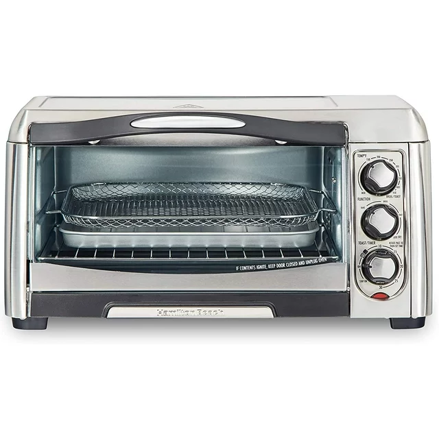Restored Hamilton Beach 31323 SureCrisp Air Fry Toaster Oven, 6 Slice Ca... - £135.49 GBP