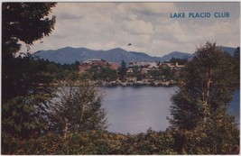 Lake Placid New York~Lake Placid Club From Across Mirror Lake~Vintage Postcard - £3.36 GBP