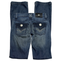 ANTIK DENIM Jeans BLACKOUT Blue Denim Flared Leg Women&#39;s 24 - £15.59 GBP