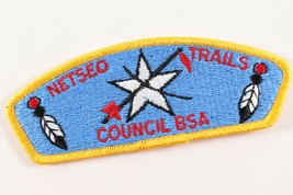 Vintage Netseo Trails Council Yellow Boy Scout BSA Shoulder CSP Patch - £9.21 GBP
