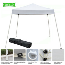 10&#39;x10&#39; Pop Up Canopy Tent Portable Folding Easy Up Beach Shade W/ Carry Bag - £55.30 GBP