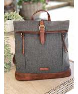 Grey Herringbone Rucksack/Backpack - $89.77 CAD