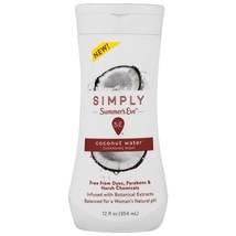 Summers Eve Simply Cleansing Wash 12 Oz Coconut Water (354ml) - £10.14 GBP