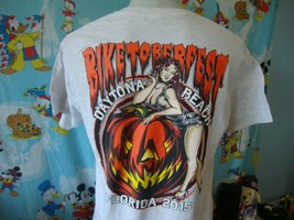Biktoberfest 2015 Halloween Motorcycle biker T Shirt L  - $15.63