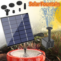 1.2W Solar Powered Fountain Water Pump Night Floating Garden Bird Bath Kit - £20.65 GBP