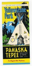 Pahaska Tepee Buffalo Bill Hunting Lodge Brochure Yellowstone National Park 1950 - £19.76 GBP