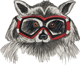 Weird Raccoon wearing Goggles Decal Sticker for Car/Truck Laptop or Phone - £5.19 GBP+