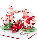 Signature Paper Wonder Pop Up Valentines Day Card Vintage Red Truck - $31.23