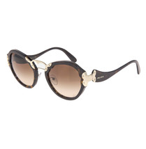 PRADA PR 09TS WANDERER Brown Tortoise Gold Sunglasses SPR 09T - $150.00
