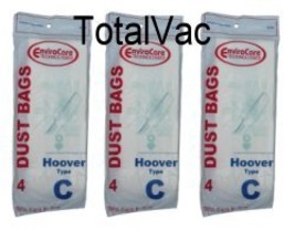 Hoover Vacuum Cleaner Bags - Type C - 12 Bags - $21.32