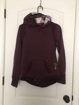 Converse Youth Girls Dark Burgundy Hoodie Sweatshirt Size L - $39.77