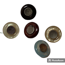 Shank Buttons Pearlized Outer Steel Cut Center Set of 5 Multicolors - £7.76 GBP
