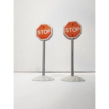 Dept 56 Stop Sign Set Of 2 Snow Village Christmas Accessories - $7.69