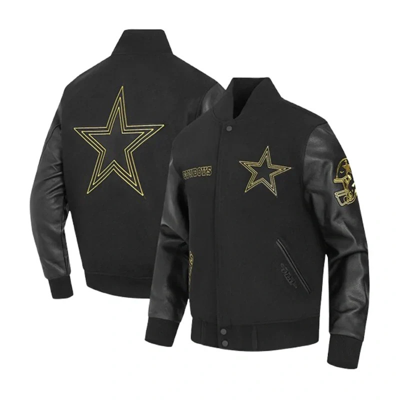  Black Dallas Cowboys Varsity Jacket - $180.00+