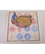 Phyllis Howard Screen Craft Seals Of Original 13 States Tile Trivet Amer... - £10.78 GBP