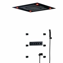 High-pressure water savingBest Led Rain Shower System Stainless Steel Matt Black - £2,059.90 GBP