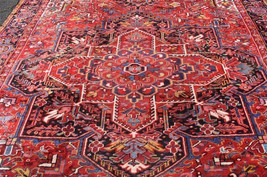 9&#39;4 x 13&#39;2 Semi Antique Caucasian Heris Handmade Wool Area Rug Oriental Carpet - £2,949.76 GBP