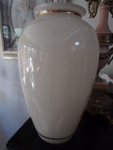 Large White Vase Floral Design, Handpainted 13&quot; Tall [*Bar] - £67.25 GBP