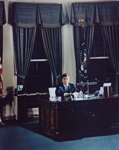 John F. Kennedy Sitting At Resolute Desk In Oval Office 8X10 Photograph Reprint - £6.63 GBP