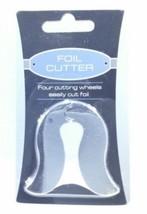 Bed Bath &amp; Beyond Foil Cutter 4 Cutting Wheels For Easy Cut - Silver - New  - $1.26