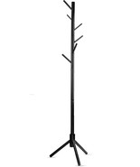 High-Grade Wooden Tree Coat Rack Stand, 6 Hooks - Super Easy Assembly NO... - £30.82 GBP