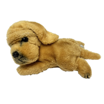 Vintage 1981 R Dakin Plush Golden Lab Puppy Stuffed Animal Lovey 8" Laying Down - $14.92