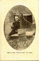 Vtg Postcard 1911 Gaumont - Back to tthe &quot;Water Tank&quot; For Mine Embossed - £7.63 GBP