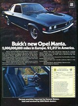 Vintage GM BUICK&#39;s 1973 73 OPEL MANTA, 1973 Advertisement +FREE Ad! - £9.32 GBP