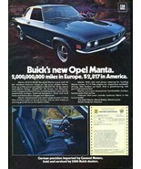 Vintage GM BUICK&#39;s 1973 73 OPEL MANTA, 1973 Advertisement +FREE Ad! - $16.04 CAD