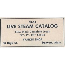 1954 Live Steam Catalog Yankee Shop Danvers Mass u Ad Print Partial Page Origina - £10.45 GBP