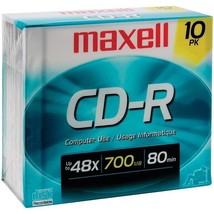 Maxell 622860/648210 700MB 80-Minute CD-Rs (10 pk) - £33.08 GBP